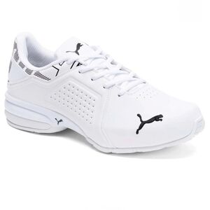 Puma Men's White and Black Viz Performance Sneakers Size 9